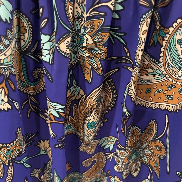 LOFT paisley sleeveless Halter top - M - Picture 2 of 4